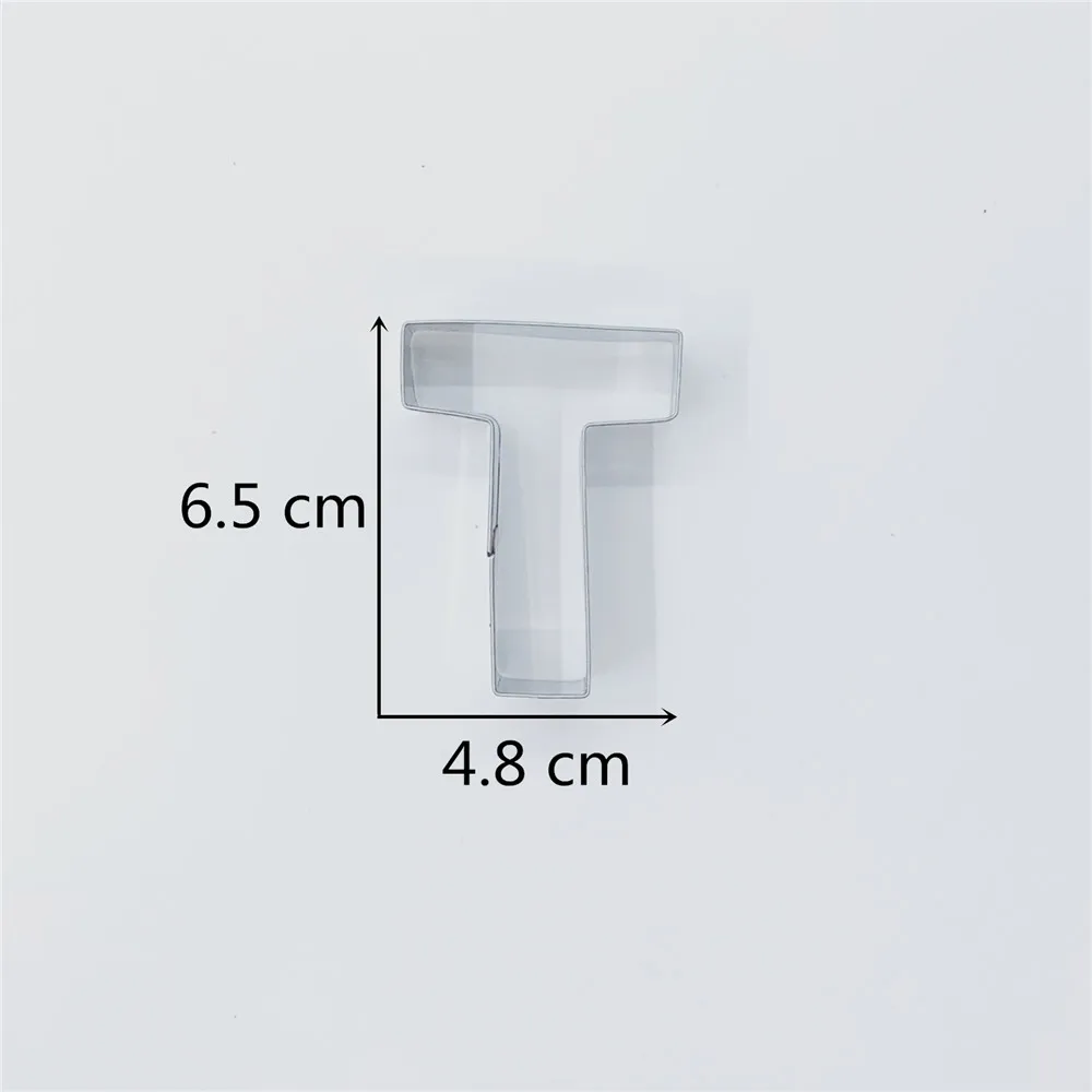KENIAO Письмо T алфавита формочка для печенья на день рождения-4,8x6,5 cm-бисквит/помадка/кондитерские изделия резак-нержавеющая сталь
