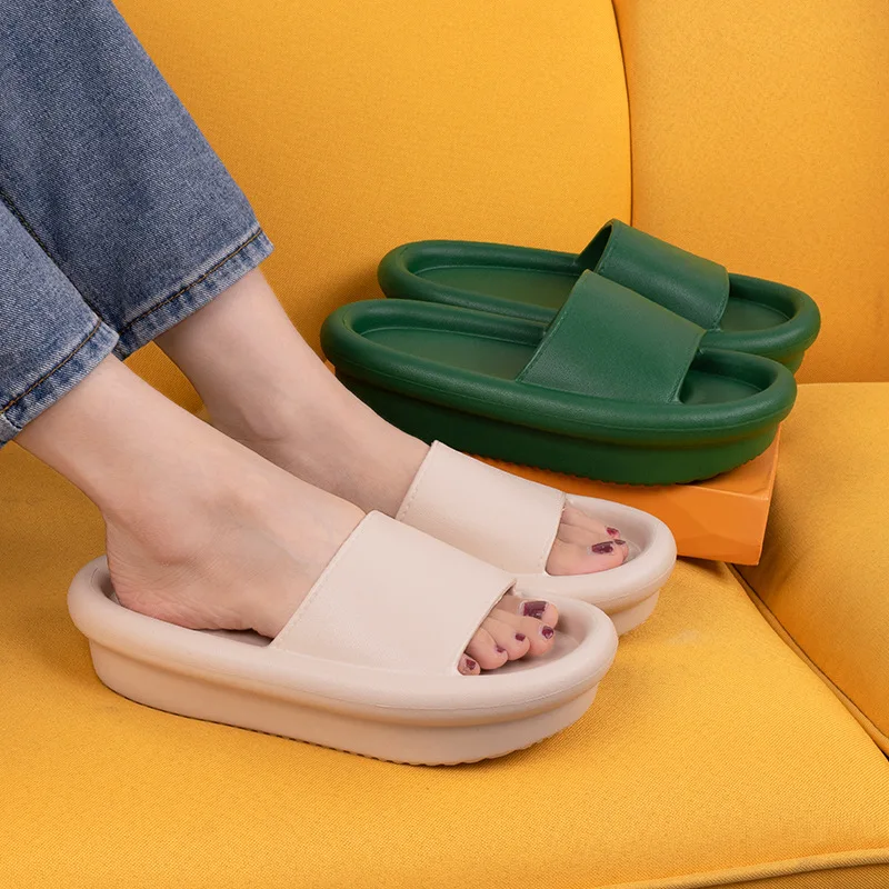 Summer Pillow Slides Women Platform 