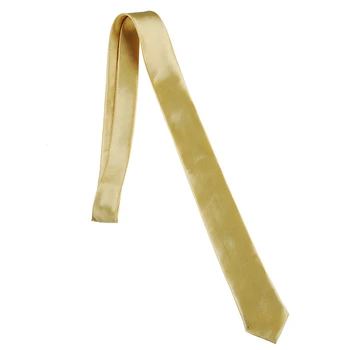 

Unisex Casual Necktie Skinny Slim Narrow Neck Tie - Solid Brass Golden