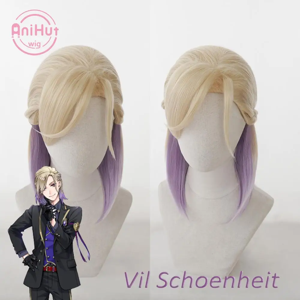【Anihut】 Vil Schoenheit косплей парик игра витая Страна Чудес Косплей блонд фиолетовый