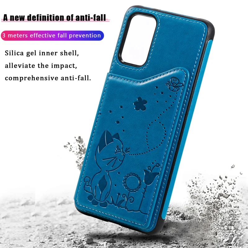 

3D Cat Embossing Leather Flip Case For iPhone 11 XS MAX XR Pro With Card Slots Soft Cover For iPhone X 7 8Plus 6 6S Wallet Case