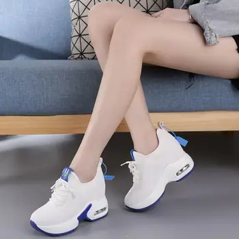 

CINESSD Stretch Fabric Wedges Shoes For Women Sneakers 2020 Spring Fashion Breathable Casual Sneakers Women Shoes High Heel New