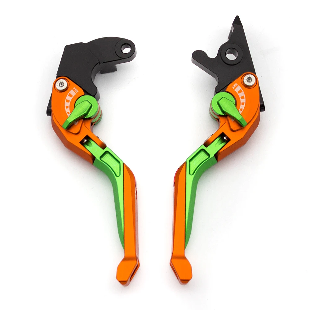 Orange-Green Lever Для Suzuki GSXR600 GSXR 600 K7 2006-2010 CNC 3D Регулируемая Складная Выдвижная мотоциклетная Тормозная система сцепления Рычаги и ручки - Цвет: Orange-Green Lever