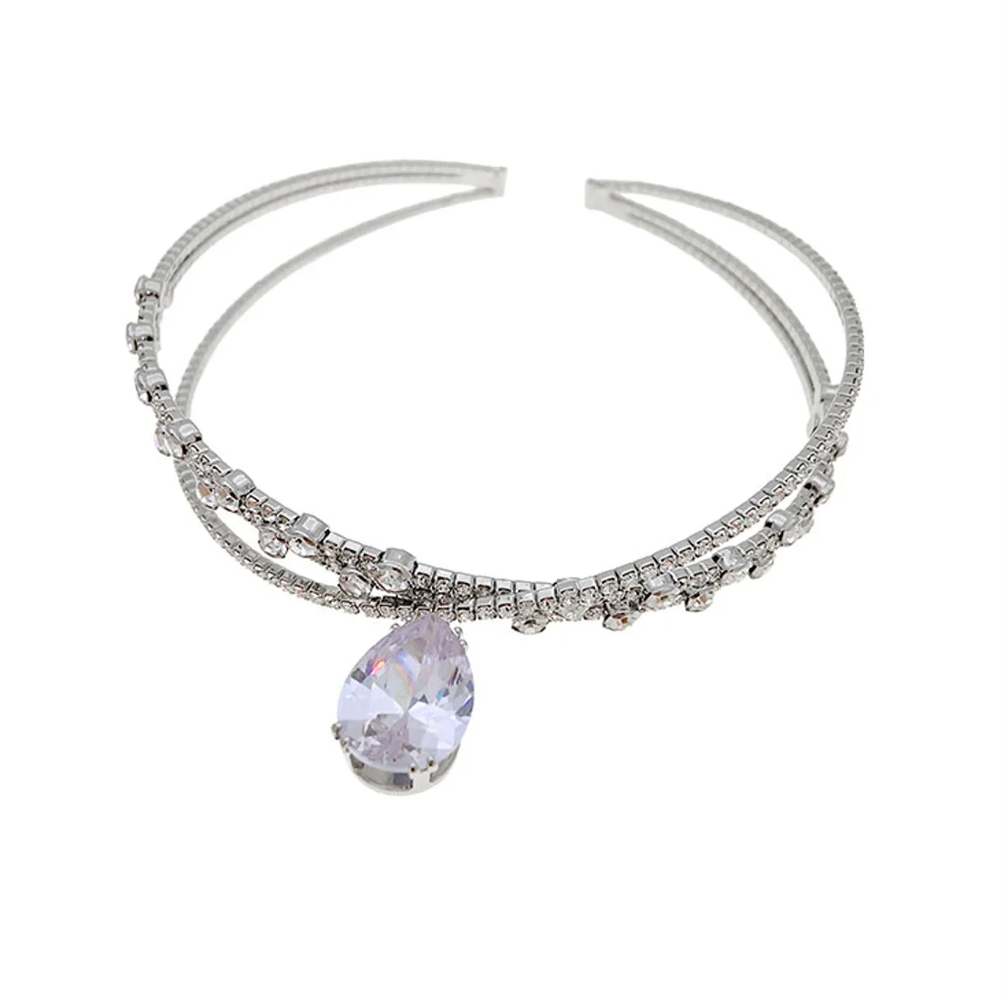 Simple Artificial Rhinestone Chain Multi Headband Dual-purpose Necklaces for women Fashion Jewelry