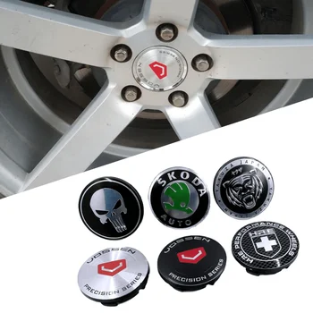 

65mm ABS Car Wheel Hub Caps Center Cover Modified for Skoda HRE Logo Octavia Tour Superb Kamiq Fabia Magotan Passat Accessories