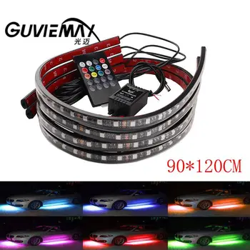 

Explosions car decorative lights 90*120 led sound control atmosphere lights RGB colorful remote control streamer chassis lights