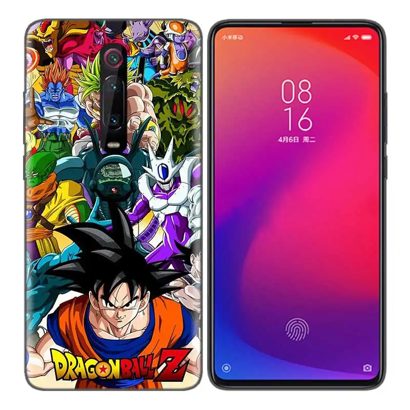 Черный мягкий силиконовый чехол-сумка для Xiaomi mi 9T CC9 Red mi 4 4X5 6 6A 7 7A Note Plus K20 Pro F1 Tampa Fall Dragon Ball Z An