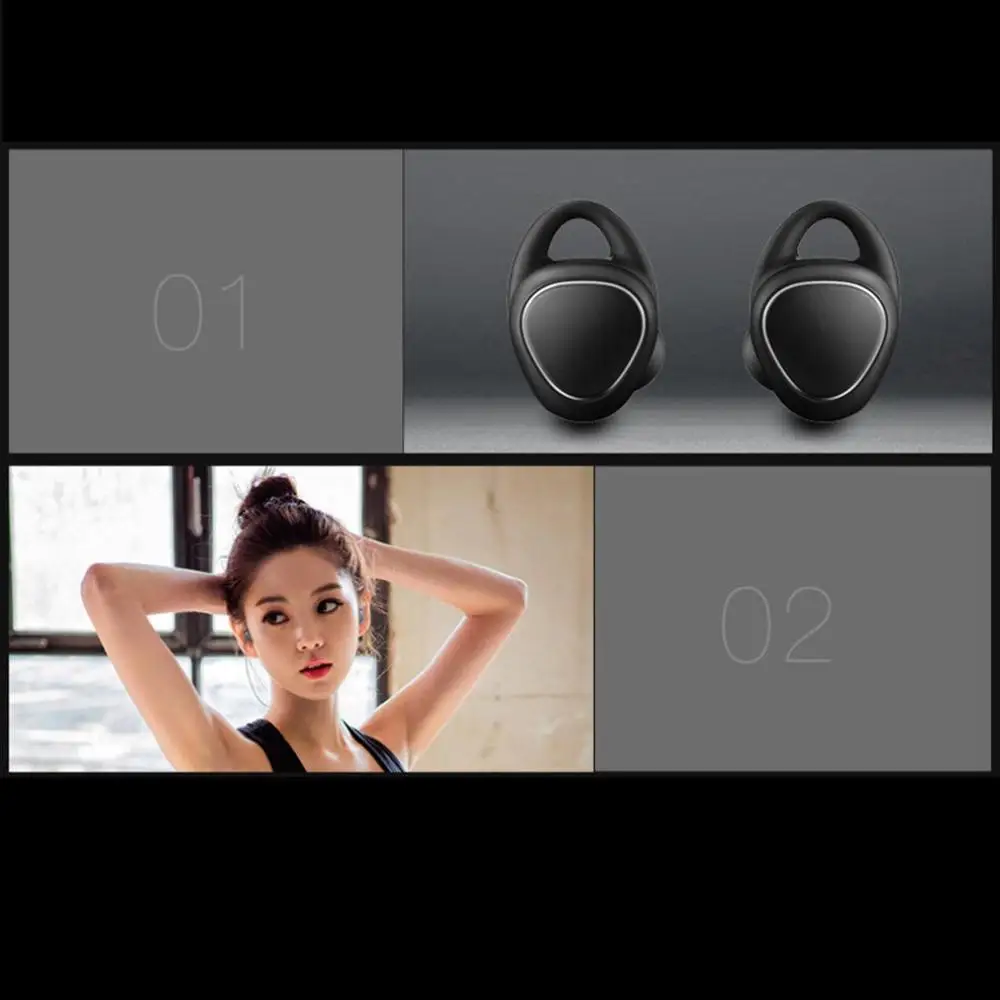 Наушники TWS Bluetooth 5,0, беспроводные стерео наушники, водонепроницаемые спортивные наушники для телефона, гарнитура с микрофоном