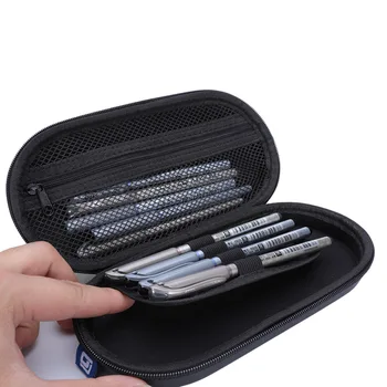 

Portable EVA Shockproof Carrying Case Flat Storage Box Eyebrow Pencil Eyeliner Holder Phone Holder Random Color Universal