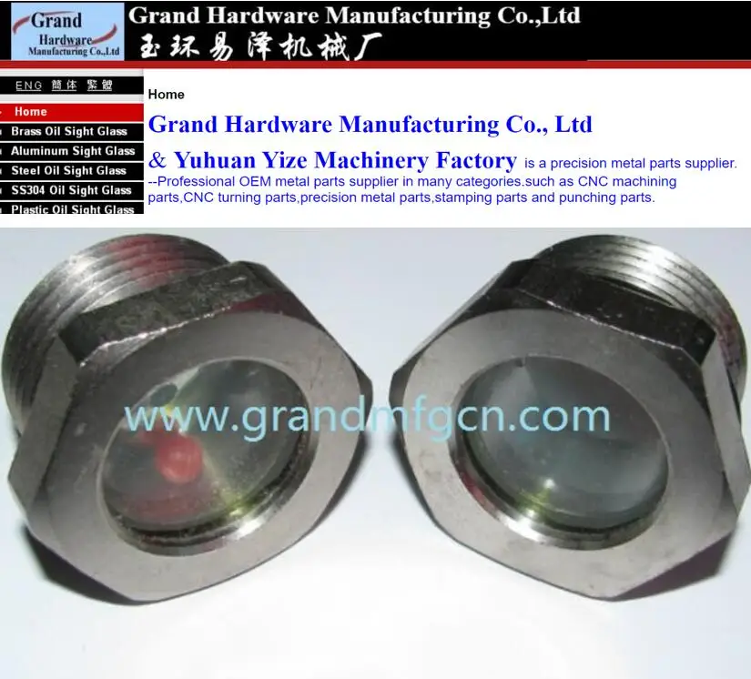 NPT3/4" Pump Fused Oil Sight Glass With SS304 Stainless Steel Reflector & Foating Red Ball Steel Oil Level Sight Gauge Window