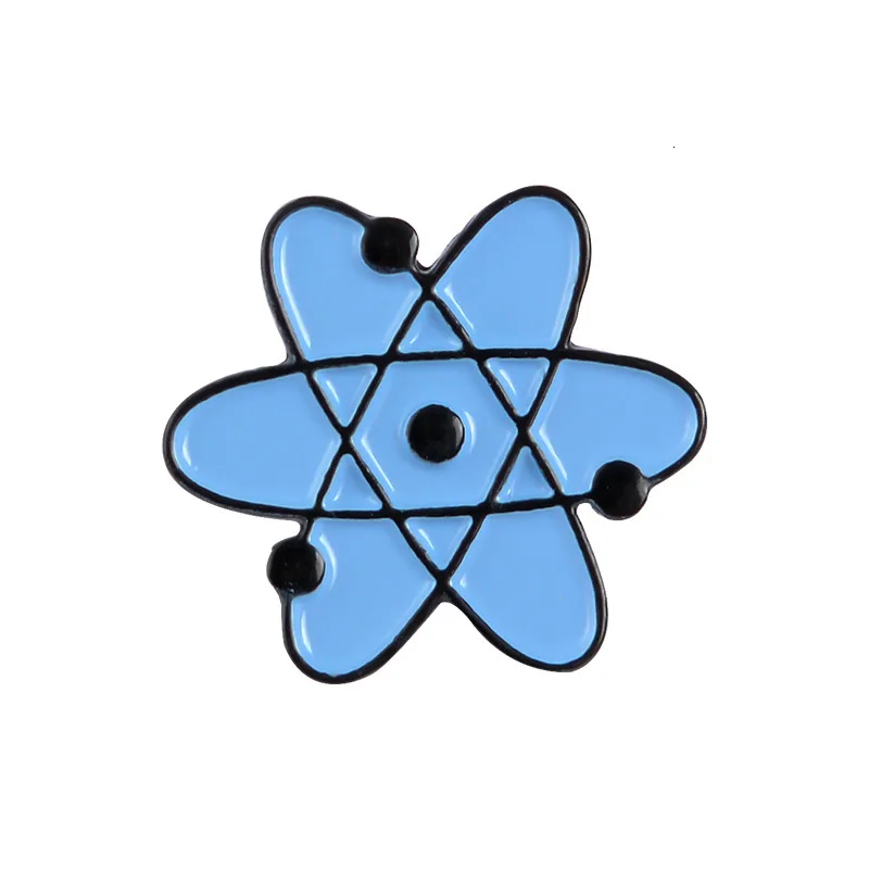 1PCS Cartoon Lovely geometry Chemistry Molecular Formula Beaker Alloy Oil Dripping Brooch High Archives Enamel Cowboy Badge - Цвет: XZ1197