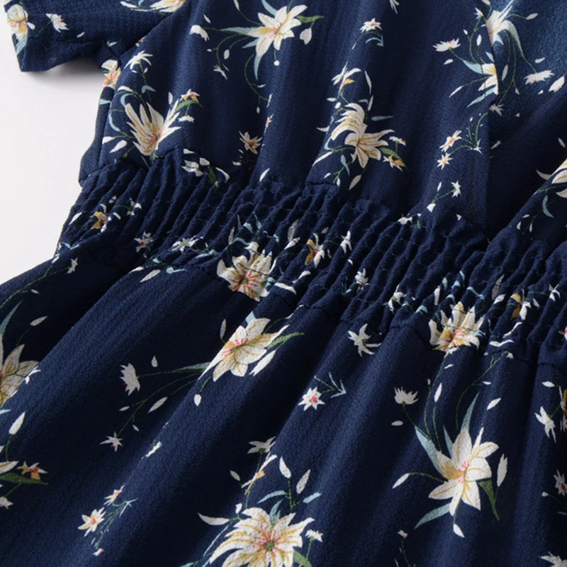 Женское сексуальное Макси пляжное летнее платье Vestidos с коротким рукавом в стиле ретро с v-образным вырезом тонкое платье женская одежда винтажное платье Бохо с цветочным принтом