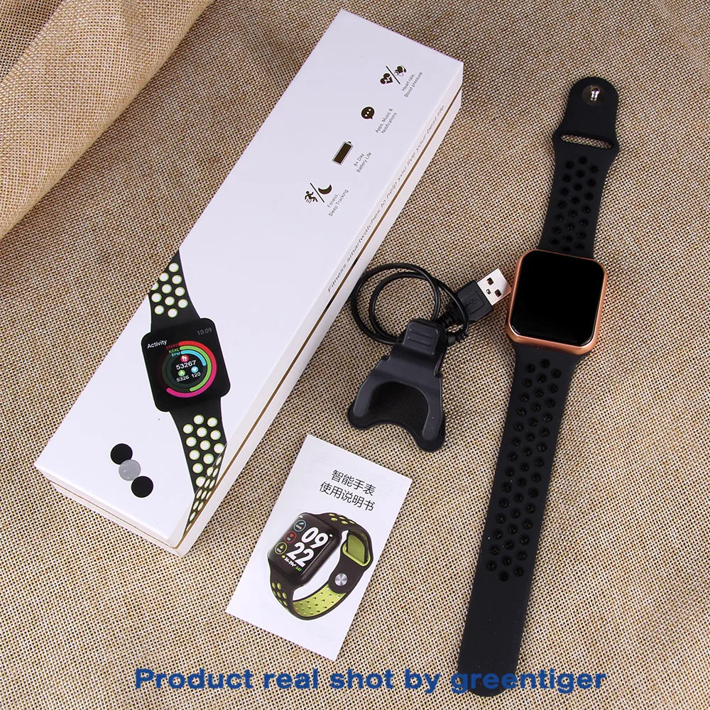 Greentiger F8 Bluetooth Смарт-часы пульсометр калории фитнес-трекер будильник IP67 Водонепроницаемый умный Браслет