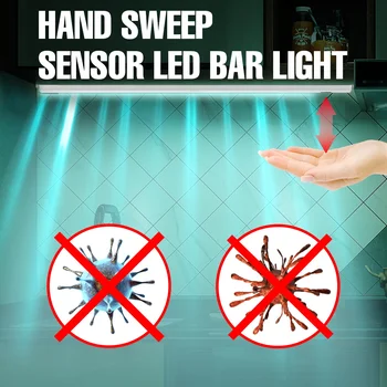 

Hand Sweep Smart Sensing Closet Lamp LED Ultraviolet Germicidal Light 5V Sterilizer UVC Disinfection Light Tube 20/30/40/50CM