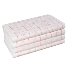 Xuan papel para iniciantes, 100 folhas de papel de caligrafia de bambu chinês com grade de arroz