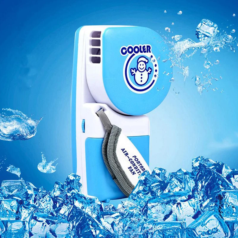 

Outdoor Funny Cool Summer Convenience Creative Design Mini Palm Leafless Air Conditioner USB Battery Operated Handheld New Fan