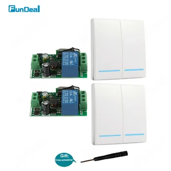 

433Mhz Bedroom Led Lamp AC 220V RF Remote Control Switch Wall Panel Transmitter Wireless Smart Home Remote Light Luminous Switch