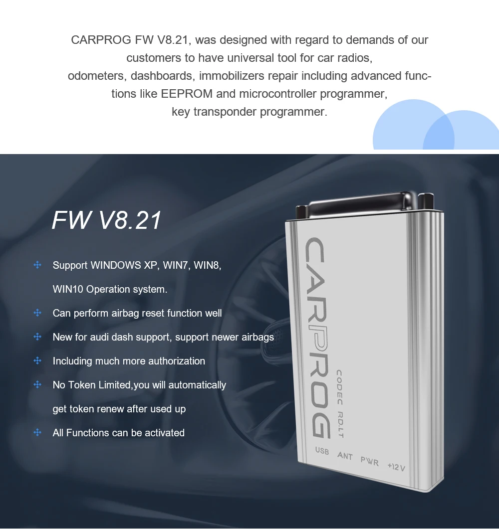 OBD2 CARPROG V8.21 V10.93 Автомобильная прога ECU Чип Tunning инструмент для ремонта автомобиля Carprog все адаптеры V8.21 онлайн версия активирована