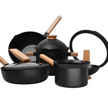 

Creative log pot set Non-stick cookware Pan without lampblack cooking pot kitchen pot cookware set cooking pots set