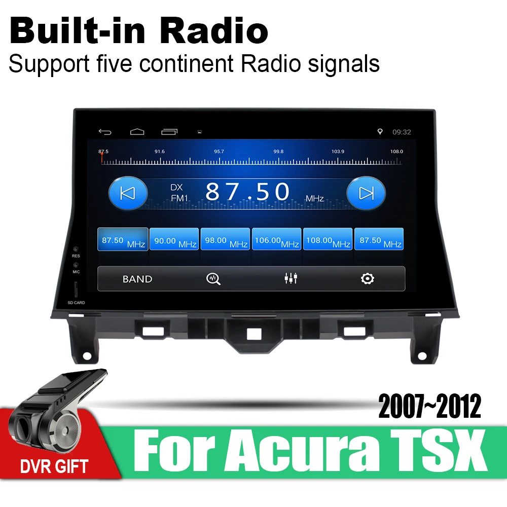 Автомобильный gps мультимедийный плеер для Acura TSX 2007 2008 2009 2010 2011 2012 автомобильный