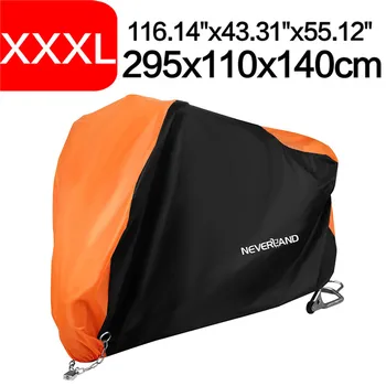 

XXXL 295cm Black Orange 190T Water Rain Proof Dust Sun UV Outdoor Indoor Motorcycle Dirt Bike Motor Cover Coat For KTM D35