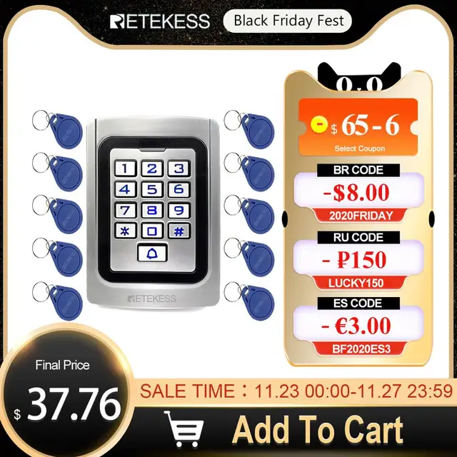 RETEKESS TAC04 klawiatura system kontroli dostępu do drzwi…