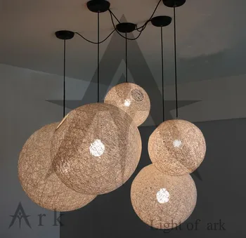 

beige color 1pcs dia 40cm ,1 pcs dia 35cm ，1 pcs dia 30cm wicker ball pendant light with 40cm canopy