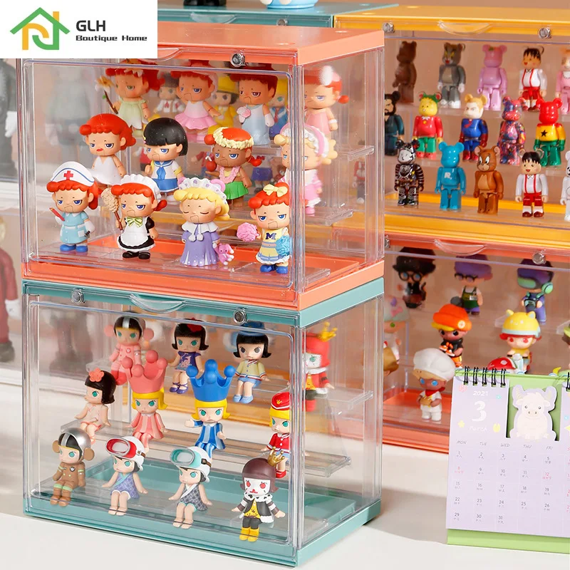 Boîte de rangement de jouets, support de figurines d'anime, armoire  d'exposition en plastique, Kit de Garage, étui organisateur de poupées pour  la décoration de la maison, conteneur de bureau - AliExpress