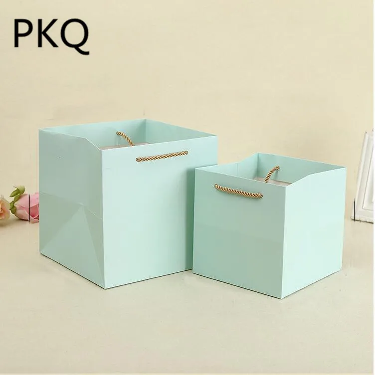 20 штук 22x22x22 см большой площади упаковка подарочная коробка розовый/синий картон