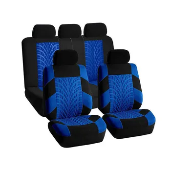 

1set/9pcs Embroidered car seat set universal suitable for most car covered tire track detail modeling car seat cover set