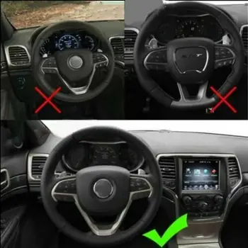 

Black Steering Wheel Cover Trim Accessories For Jeep Cherokee Grand Cherokee 2014+ New Durable Practical