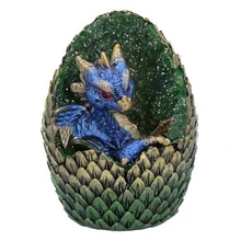 Broken Dinosaur Egg Ornamental Collection Decor Cute Dinosaur Baby Eggs Statue Resin Dragon Egg Home Decoration Christmas Gifts