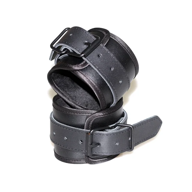 Black Pu Handcuffs Leather Bdsm Sex Bondage Kit Slave Fetish Bedroom Sex  Bandage Ankle Cuffs Restraint Set Adult Toys For Couple - Bondage Gear -  AliExpress