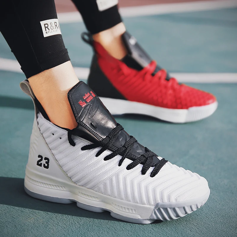 Jordan баскетбольные кроссовки дышащие легкие уличные баскетбольные кроссовки Jordan 1 мужская уличная спортивная обувь zapatos hombre - Цвет: White-Red-Couple