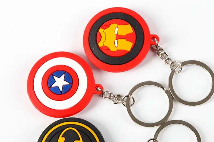 Harri Potter Q Version Keyring Hermione Ron Dobby Voldemort Keychain Soft PVC Pendant Key Chain Action Figure Toys