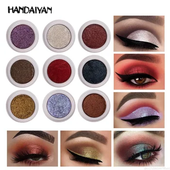

HANDAIYAN Single Glitter Eye Shadow Pallete Long-Lasting Waterproof Soft Shimmer Eye Makeup Metallic Gel Eyeshadow Pigment