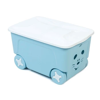 

Children's box for toys COOL on wheels 50 liters, color blue