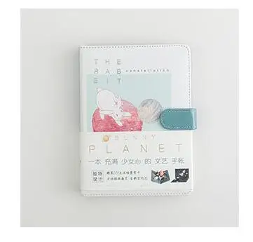 Lovely Planet Colorful Cartoon PU Planner Book 13cm*18cm Portable Diary 196 Pages Students Gift - Цвет: B