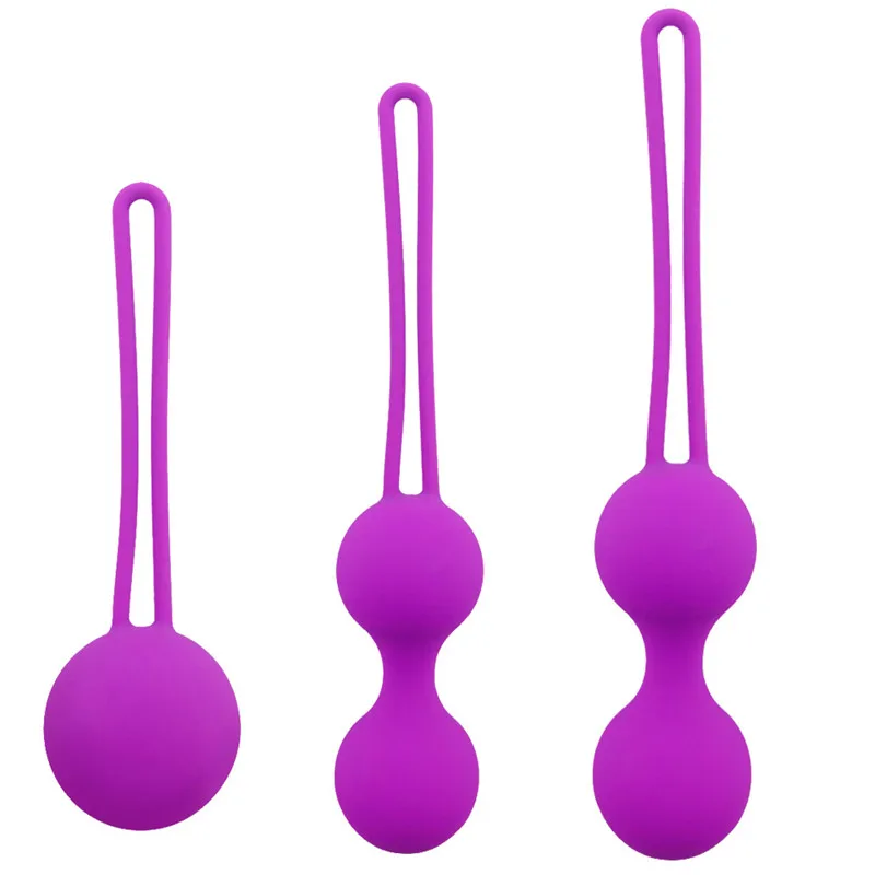 3pcs Medical Silicone Vaginal Dumbbell Ball Smart Ball Kegel Ball Ben Wa Balls Vagina Tighten Exercise Vaginal Geisha Ball