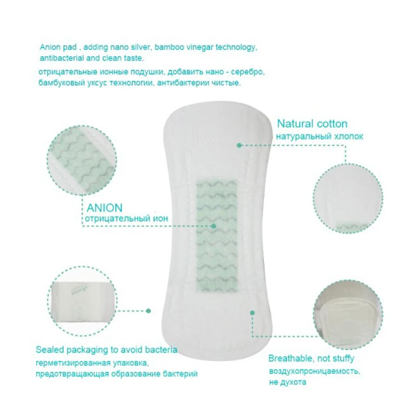 19Pack Anion Sanitary Pads Gasket for Women Hygiene Product Daily Panties Hygiene Pad Napkins Panty Liner Menstrual Periods Care 2