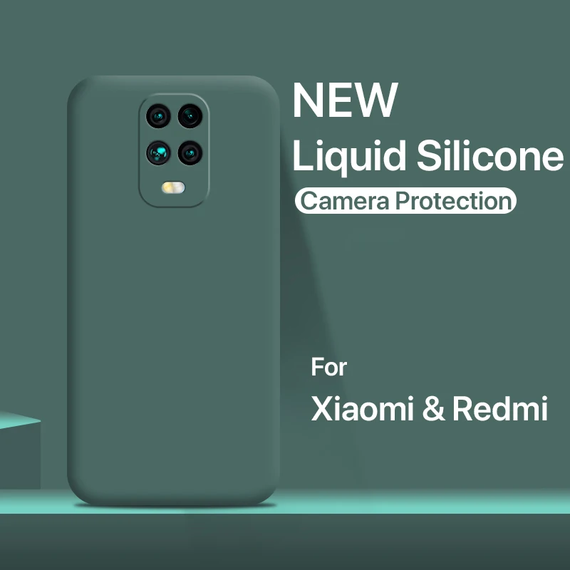 

New Original Liquid Silicone soft Case on For Xiaomi Redmi Note 9s 8 9 Pro Max 8t k20 k30 poco f2 pro mi 10 mi 9t mi9t pro cover