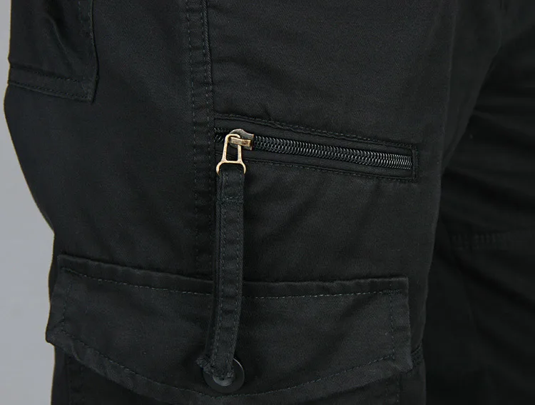 Брюки-карго, мужская верхняя одежда с несколькими карманами, тактическая группировка сухопутных сил прямые брюки, комбинезоны, карман на молнии, Мужские штаны