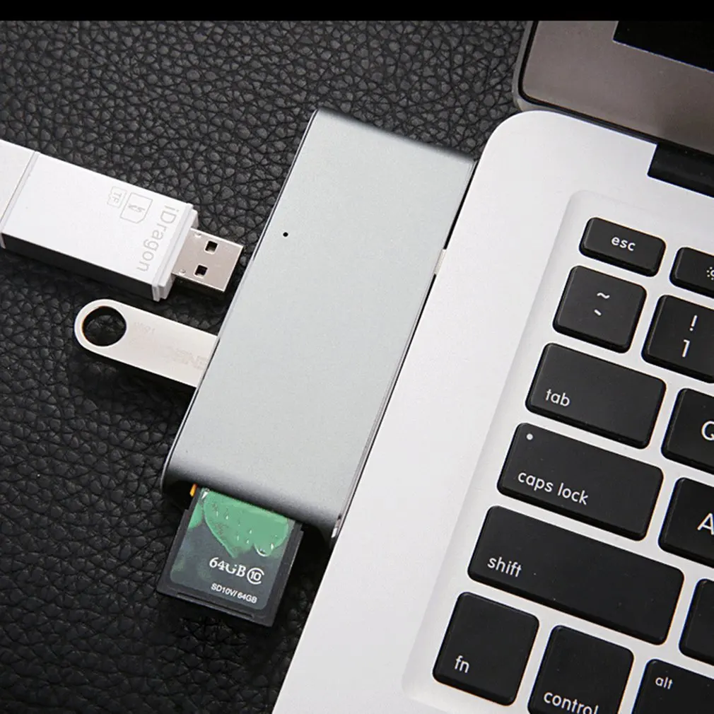 YC204 алюминиевый сплав type-C концентратор USB 3,0 type-C 4K видео HD выход TF кардридер usb-c концентратор адаптер для Apple MacBook