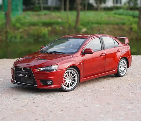 Изысканный подарок 1:18 MITSUBISHI LANCER EVO 10 легированная модель, имитация литого металла модель седана, расширенная коллекция - Цвет: Красный
