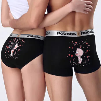 

DENNYLITER New Plus Size L-3XL Modal Underwear Men Boxer Shorts Cuecas Boxers Men Couple Underwear Sexy Panties Women Panties