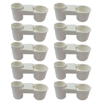 

10pcs Plastic Water Drinker Cup Birds Feeder Drinking Bowl For Pigeons/Parrot