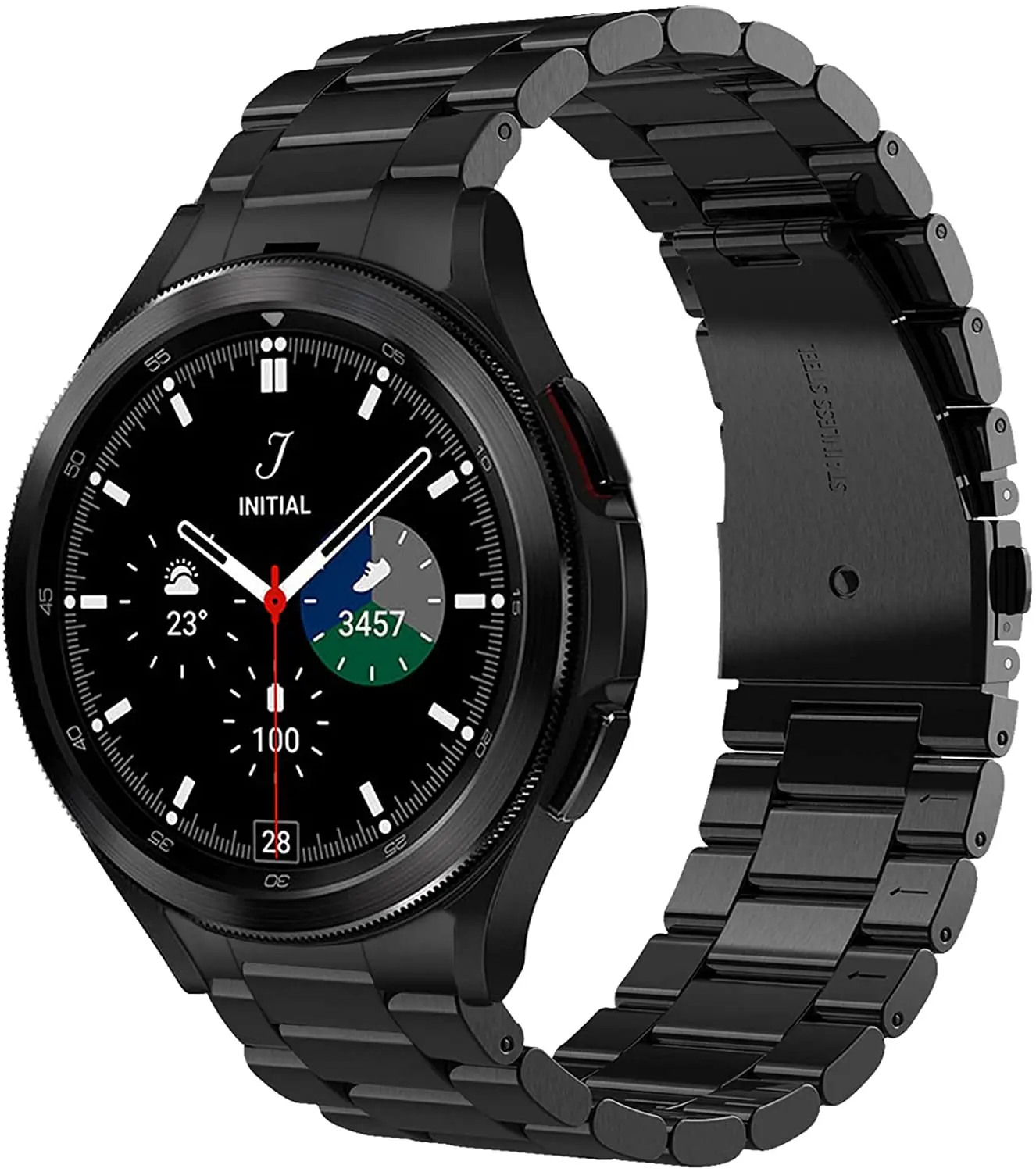 Galaxy Watch 4 Metal Strap No Gaps Stainless Steel Band For Samsung