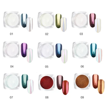 

1pcs Nail Mirror Glitter Powder Metallic Color Nail Art UV Gel Polishing Chrome Flakes Pigment Dust Decorations Manicure Tools