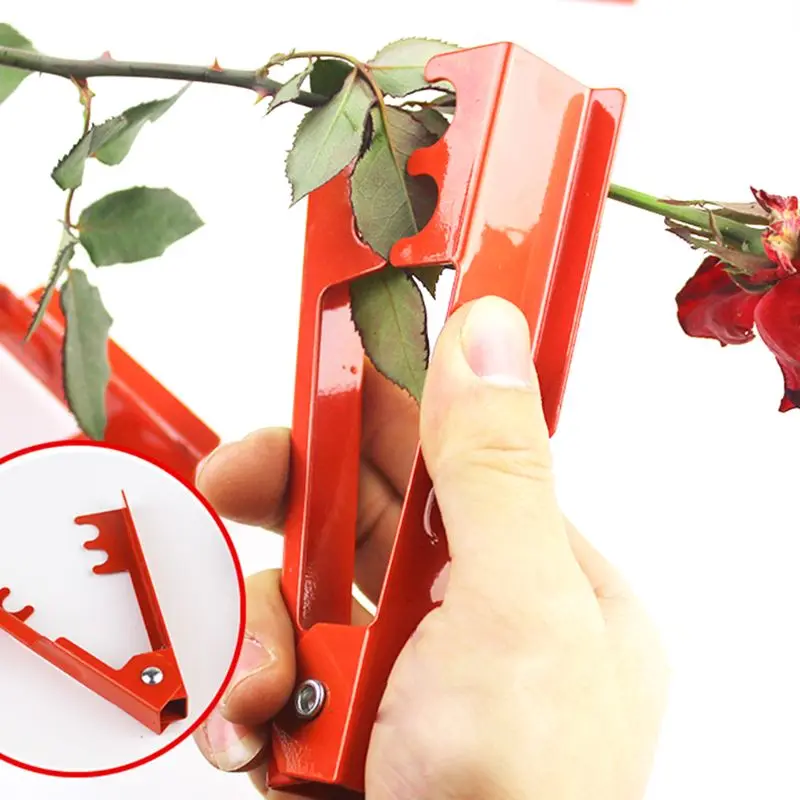 DIY Cut Tool Florist Metal Gardon Flower Rose Thorn Stem Leaf Stripper