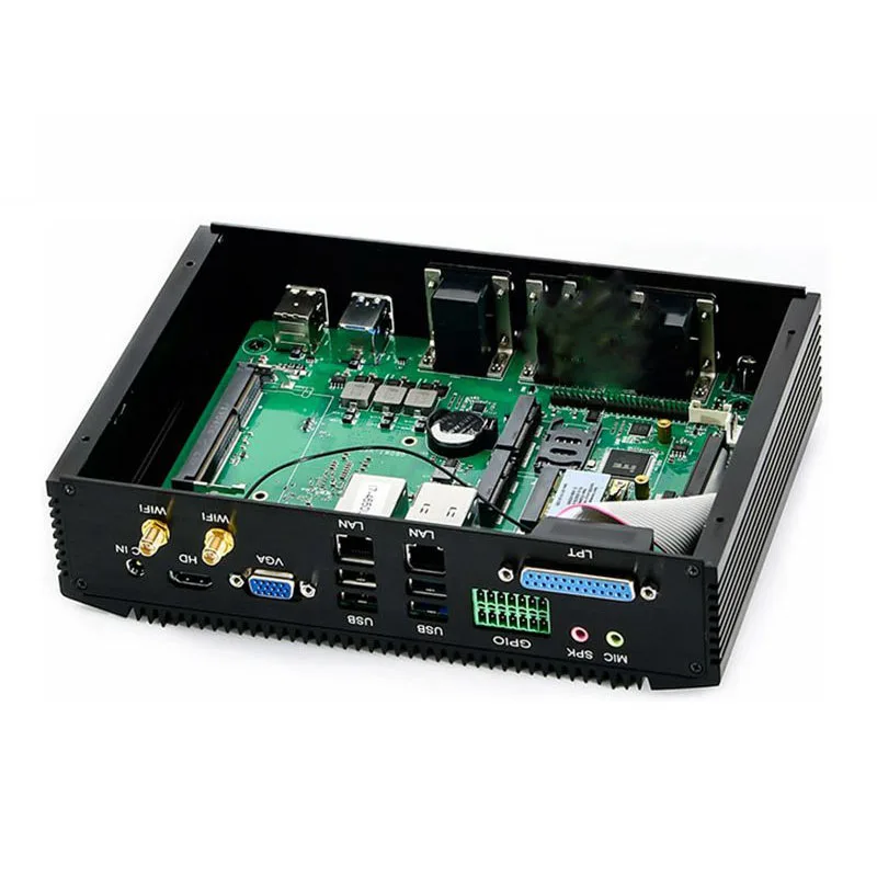 6 COM Dual LAN inteli211 безвентиляторный мини ПК Intel 4Gen i5 4200U/i7 4500U RS232 422485 USB WIFI промышленный